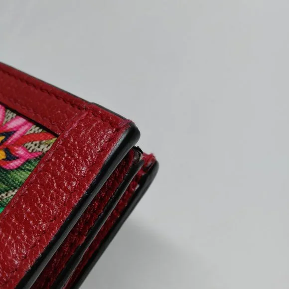 100% Authentic Gucci GG Ophidia Bifold Red Leather Leather - Picture 5 of 9